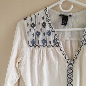 H&M Bohemian Style Whit Top